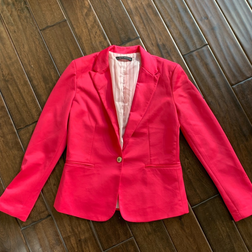 Zara hot pink blazer
